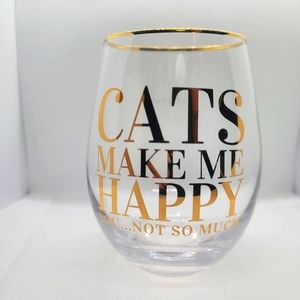 Wine glass, gold rim